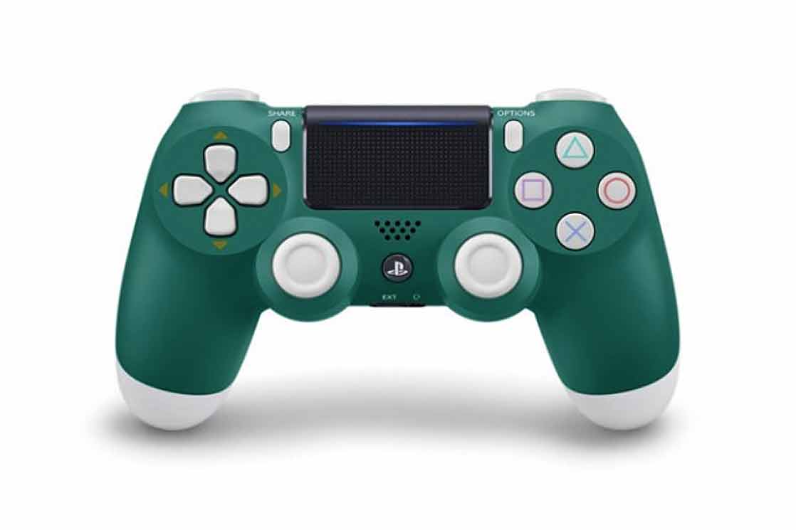 PlayStation gamepad zelený barevný